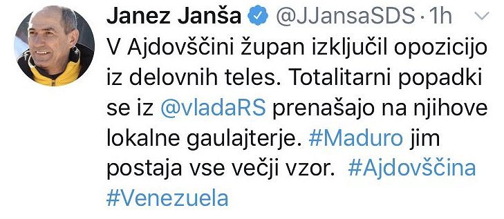 Janez Janša tvit
