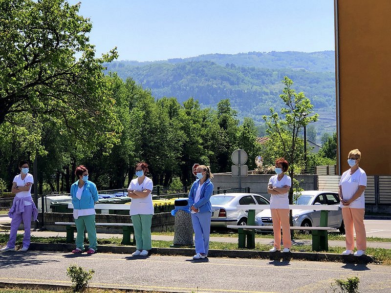 Protest pred DSO Ajdovščina 