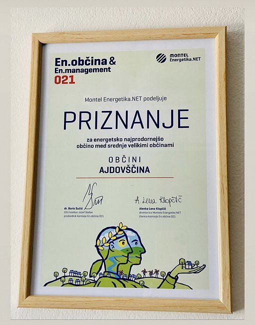 Priznanje Ajdovščina energetska občina