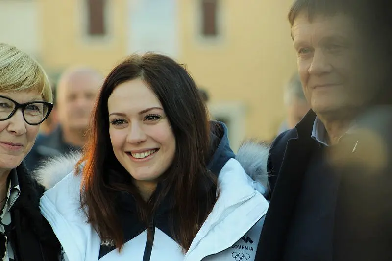 Fotogalerija: V Ajdovščino se je vrnila Andreja Slokar, domača junakinja olimpijskih iger v Pekingu