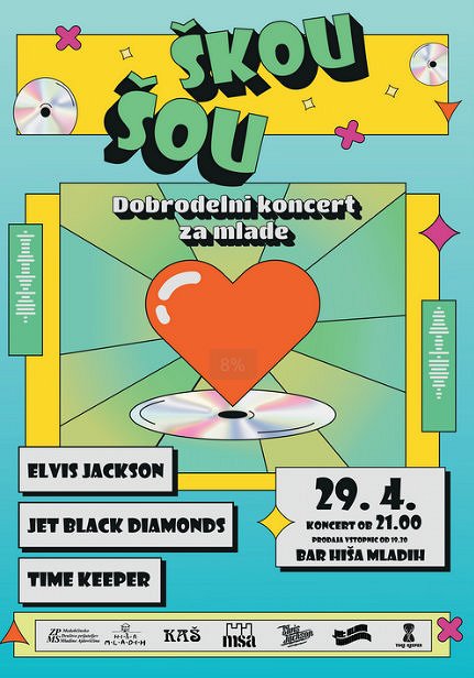 Dobrodelni koncert v Ajdovščini z Elvis Jackson, Jet Black Diamonds in Time Keeper