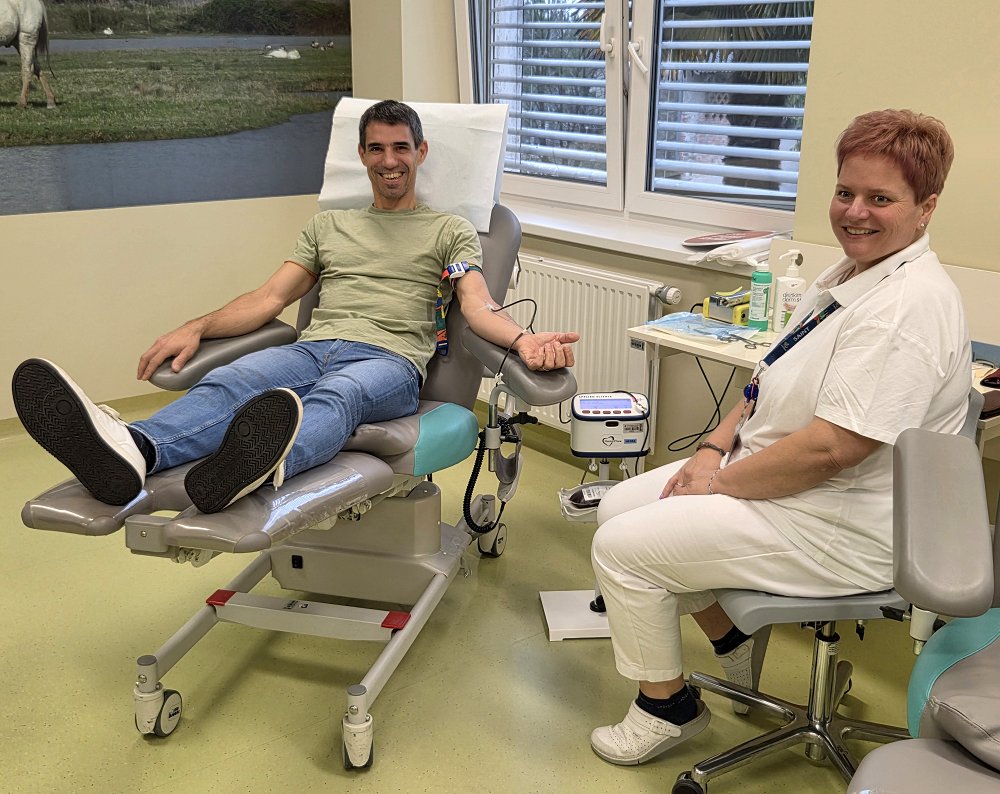 Stoto darovanje krvi Jerneja Krkoča iz Batuj