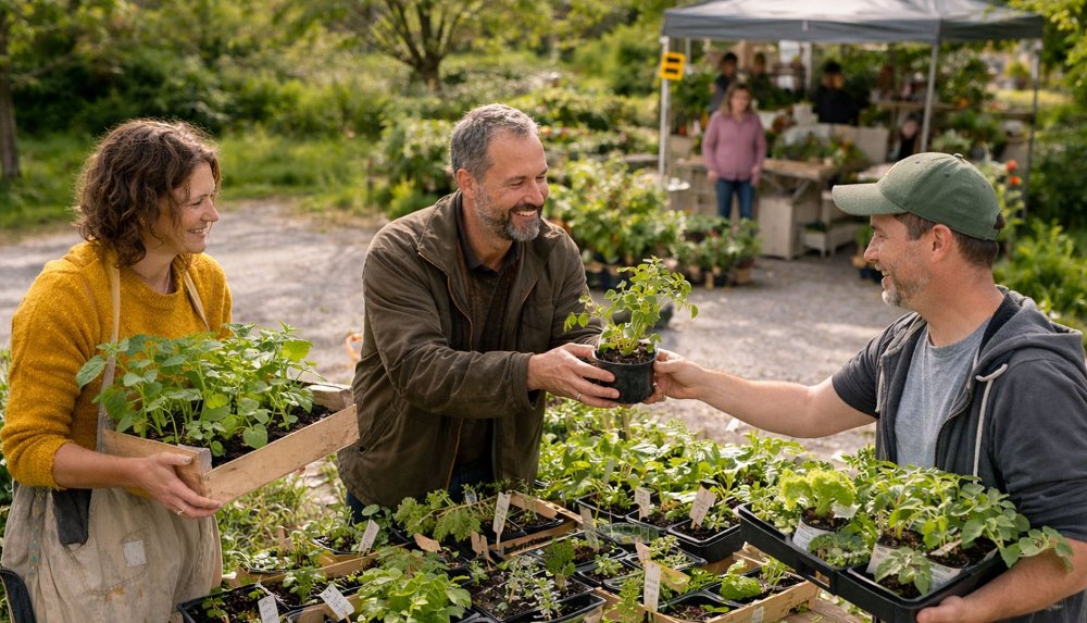 Izmenjava sadik vrtnin in zelišč na Ljudski univerzi Ajdovščina