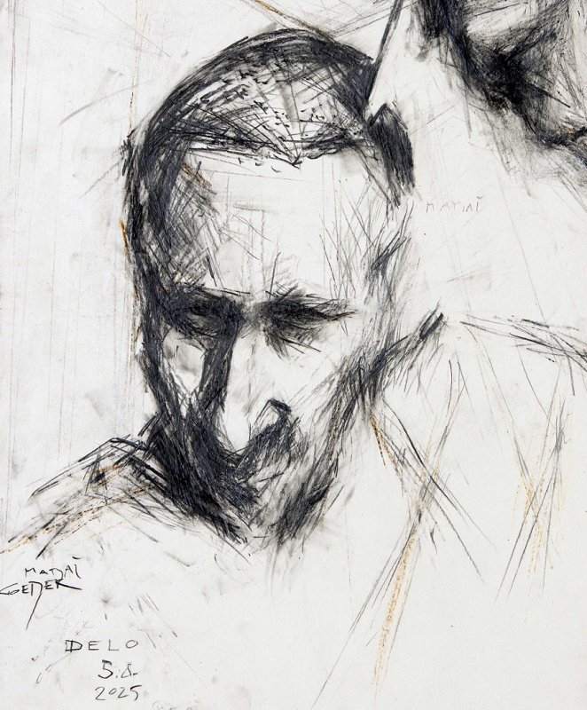 Pilonova galerija gosti grafike in risbe Matjaža Gederja ter pesmi Iva Podojstrška