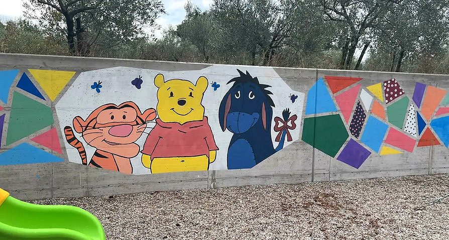 Na igrišču v Selu nastala nova umetnina izpod rok mladih ustvarjalcev