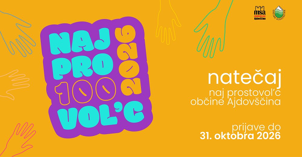 Natečaj Naj pro100vol'c 2025/2026 tudi letos išče naj mlade prostovoljce na Ajdovskem